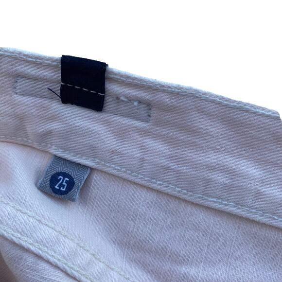 New Citizens of Humanity by Jerome Dahan Pink Cut Off Hem Denim Mini Skirt 25 - Picture 12 of 13